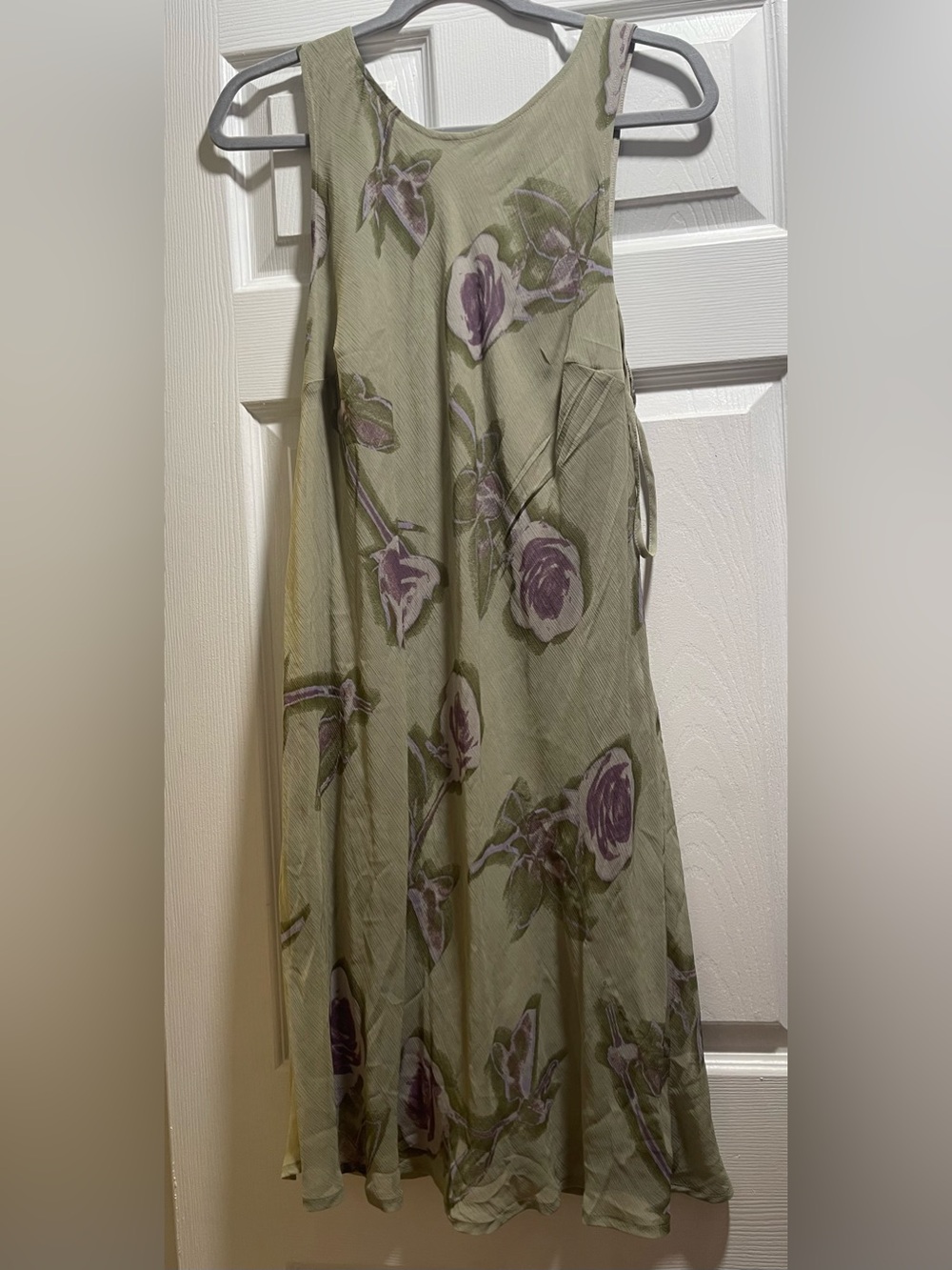 wild fable Olive Midi Dress with Lavender Floral Print